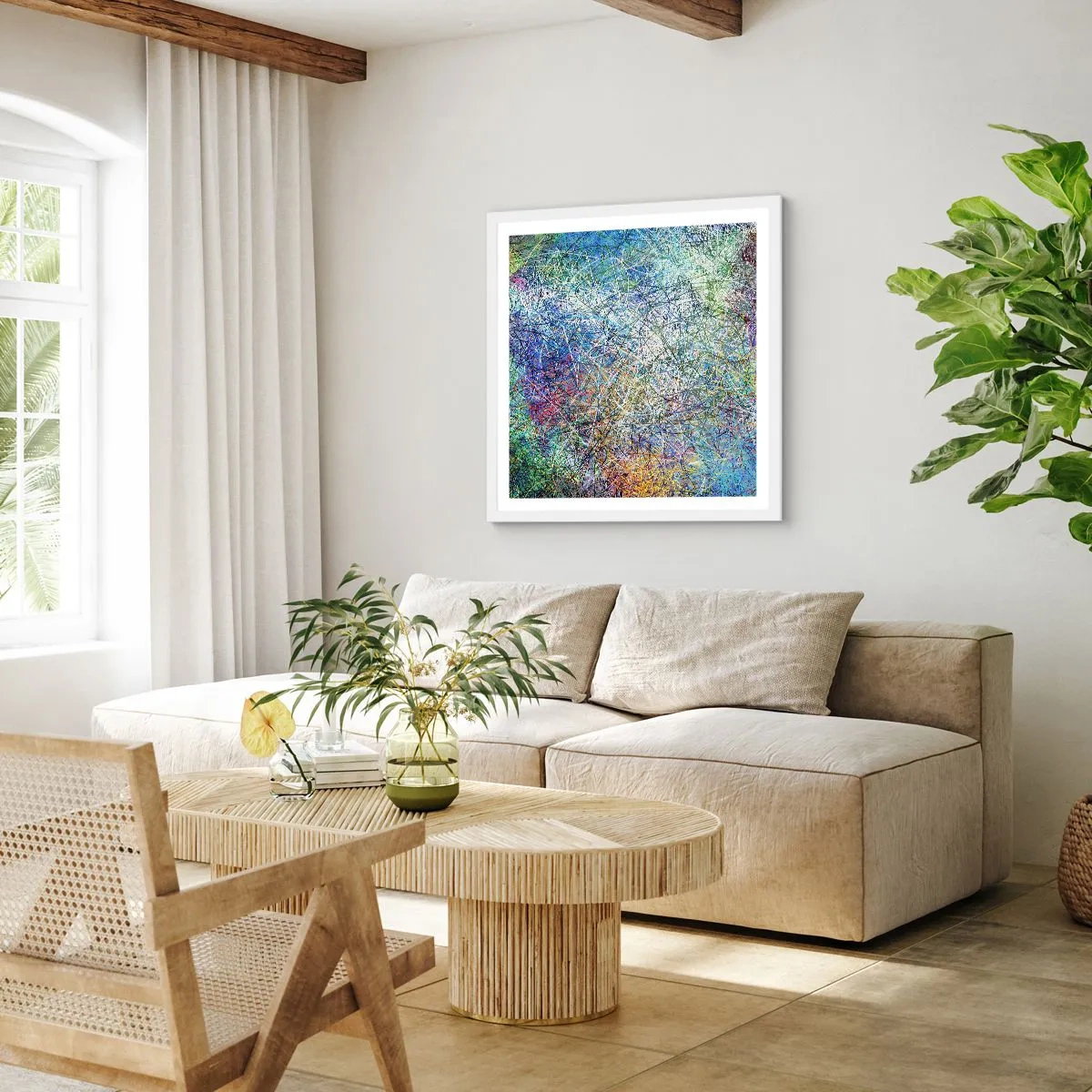 Affiche dans un cadre blanc - Poster - Ce n'est pas si simple - 40x40 cm