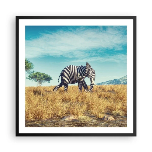 Affiche dans un cadre noir - Poster - Le gris n'est déjà plus à la mode - 60x60 cm