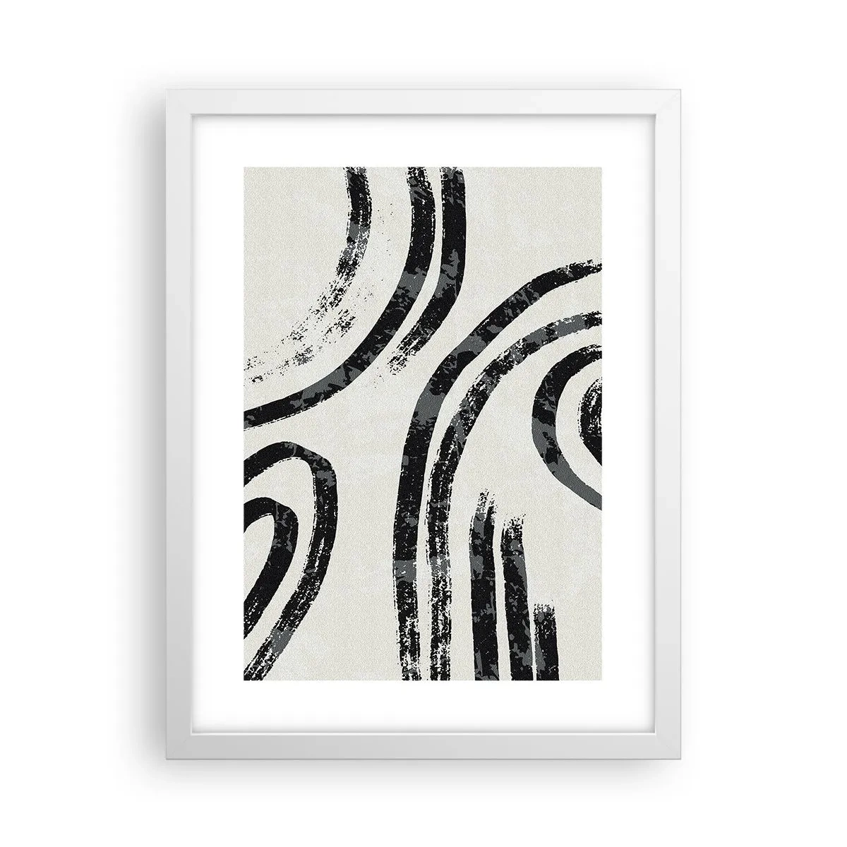 Affiche dans un cadre blanc - Poster - À moitié arrêté - 30x40 cm