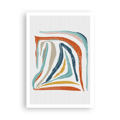 Affiche - Poster - Abstraction avec un sourire amical - 70x100 cm