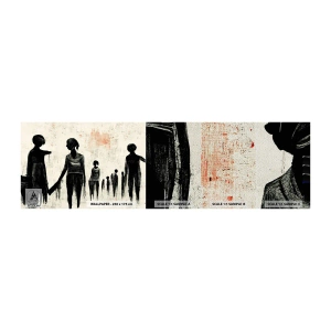 Échantillon de Papier Peint Premium Sand - Contre la solitude - Femmes, Travail, Morceau - 100x30 cm