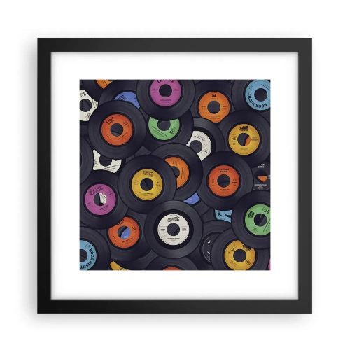 Affiche dans un cadre noir - Poster - Couleurs des classiques - 30x30 cm