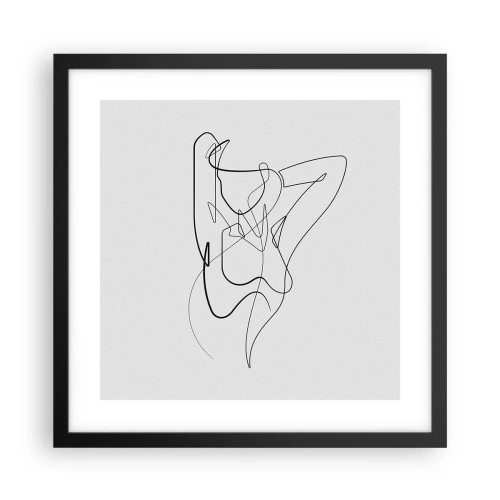 Affiche dans un cadre noir - Poster - Vraiment, tu es comme ça... - 40x40 cm