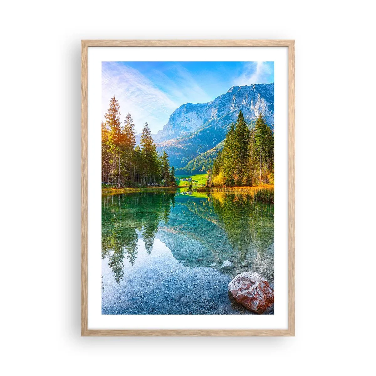 Affiche dans un chêne clair - Poster - Douceur automnale - 50x70 cm