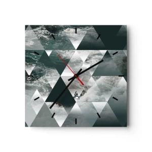 Horloge murale - Pendule murale - Point de vue de cristal - 40x40 cm