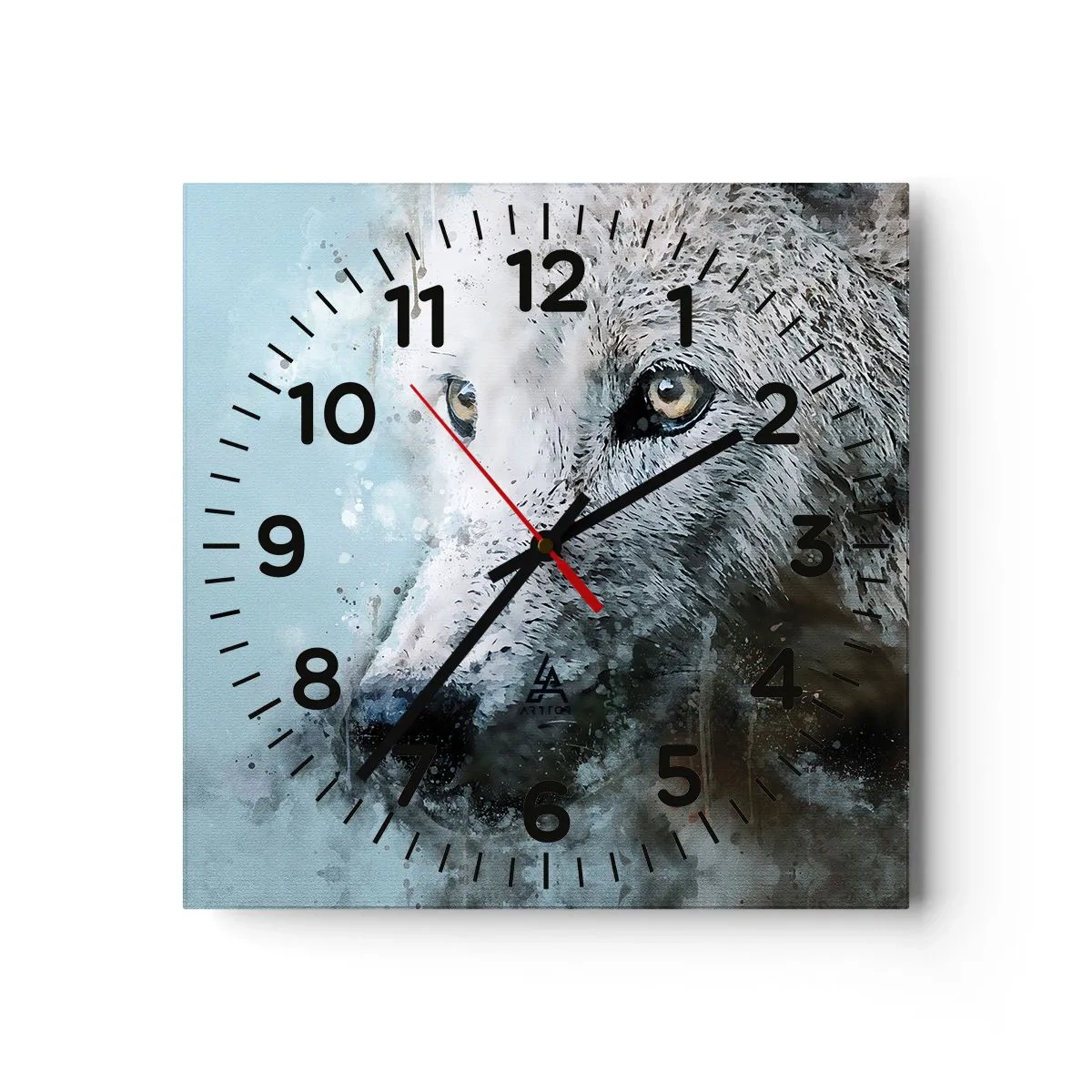 Horloge murale - Pendule murale - Rencontrez l'âme du loup - 40x40 cm