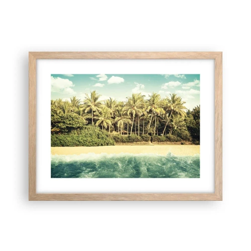 Affiche dans un chêne clair - Poster - Peut-être ici? - 40x30 cm