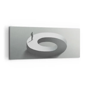 Impression sur toile - Image sur toile - Et sois intelligent ici - 100x40 cm