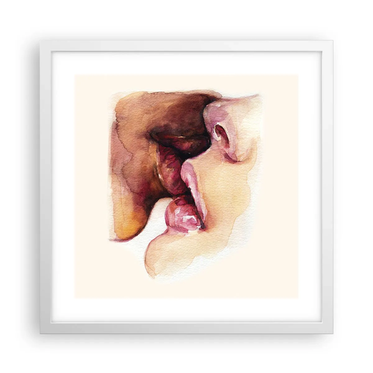 Affiche dans un cadre blanc - Poster - Comme le jour et la nuit, la terre et le ciel - 40x40 cm