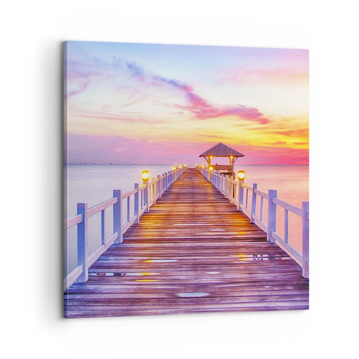 Impression sur toile - Image sur toile - Le silence lilas-doré du soir - 60x60 cm