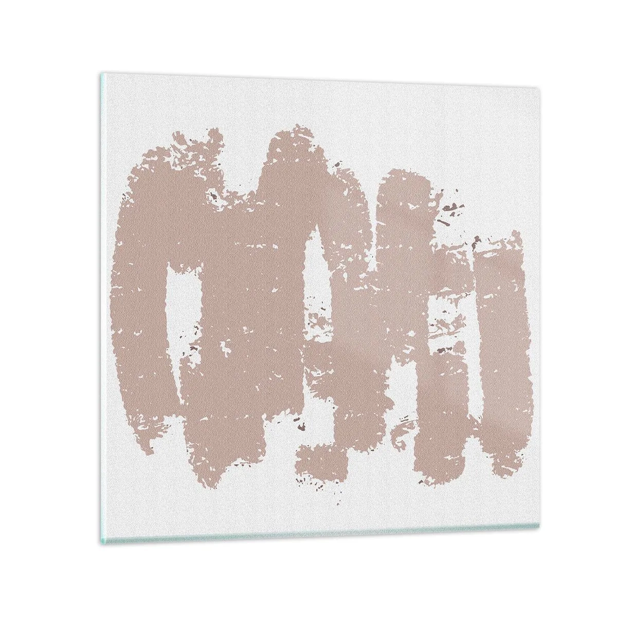 Impression sur verre - Image sur verre - Abstraction en rose tendre - 50x50 cm