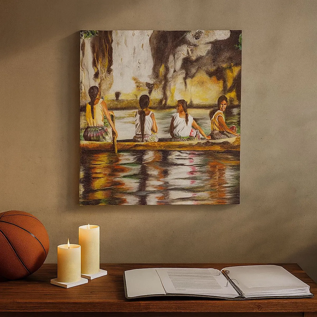 Impression sur toile - Image sur toile - Dans un paradis polynésien - 30x30 cm