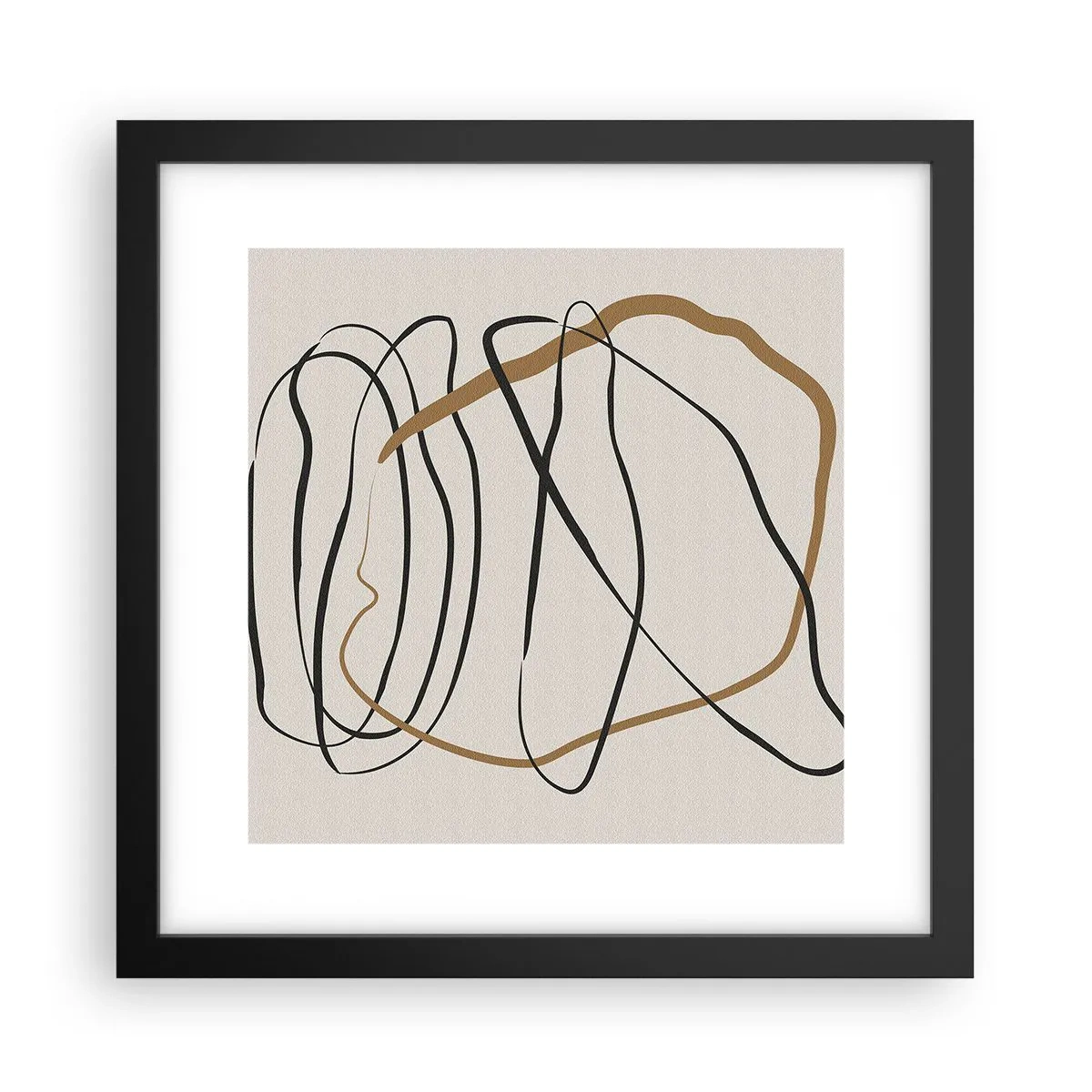 Affiche dans un cadre noir - Poster - Composition – danse en boucle - 30x30 cm