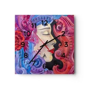 Horloge murale - Pendule murale - L'Art Nouveau est toujours vivant - 30x30 cm