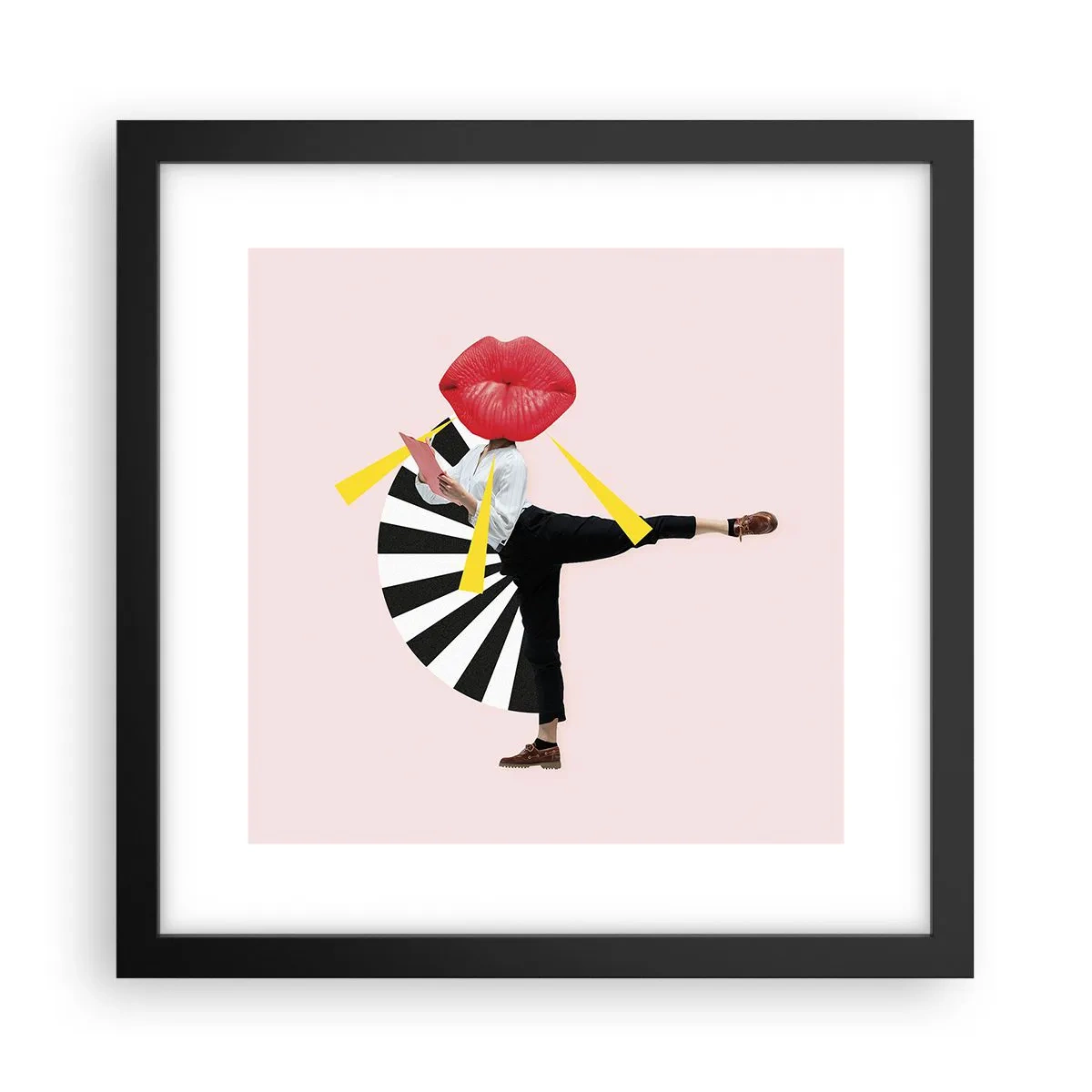 Affiche dans un cadre noir - Poster - Pop-art surréaliste - 30x30 cm