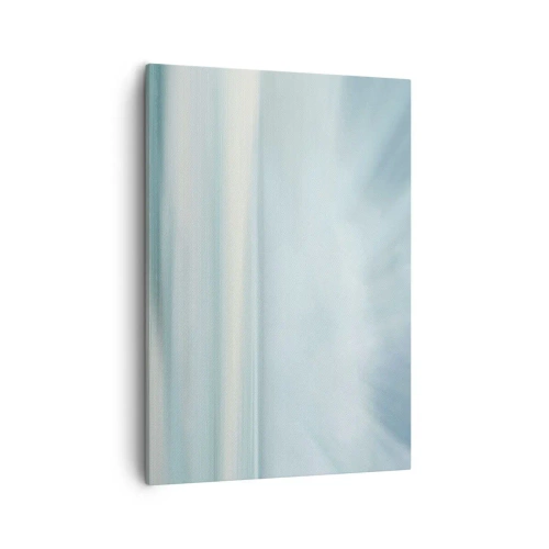 Impression sur toile - Image sur toile - Un paysage minimaliste aux nuances délicates de bleu - 50x70cm - Paix à l'horizon - Décoration murale moderne pour le salon et la chambre ARTTOR