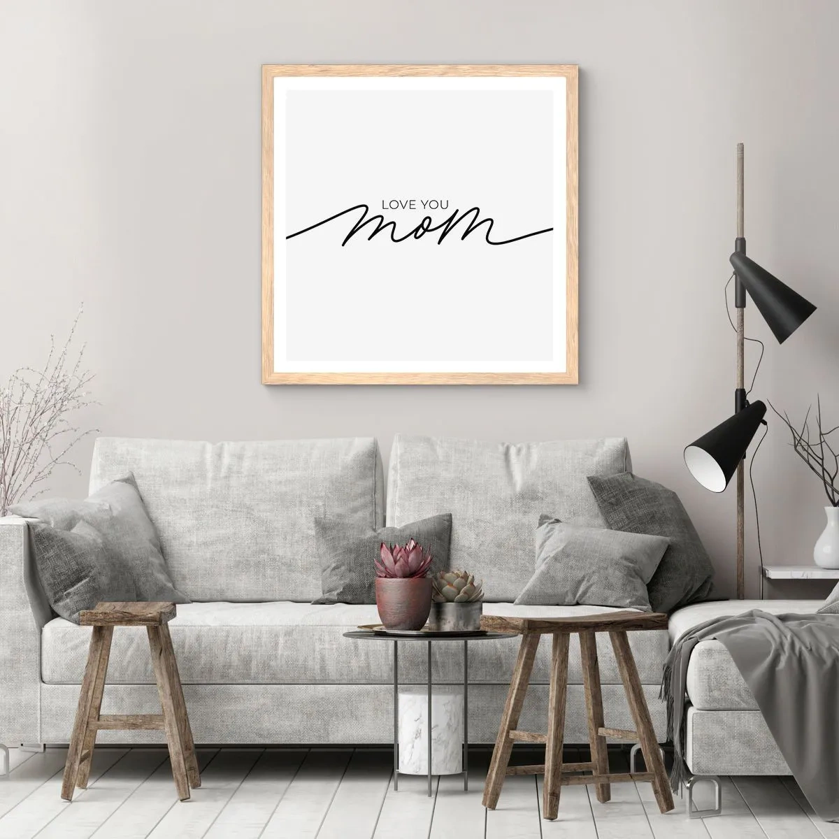 Affiche dans un chêne clair - Poster - Grand chamboulement - 30x30 cm
