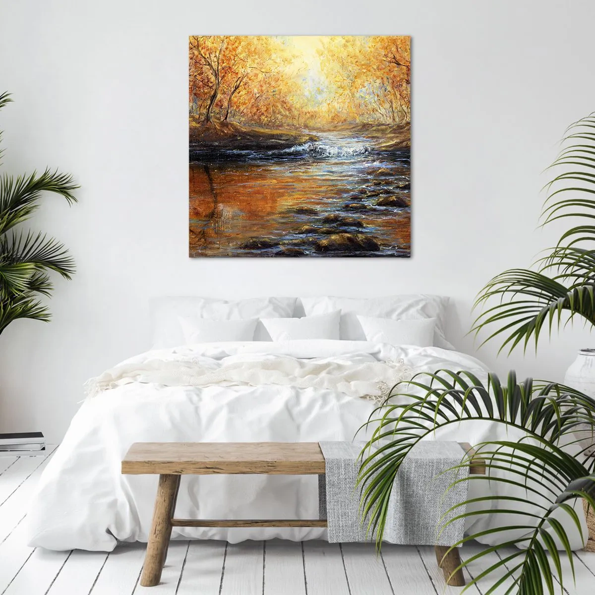 Impression sur toile - Image sur toile - Le ruisseau d'or - 40x40 cm