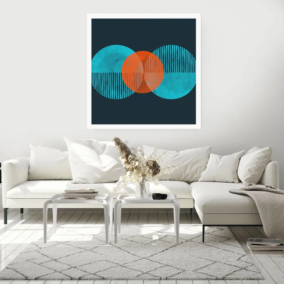 Affiche - Poster - Composition symétrique - 40x40 cm