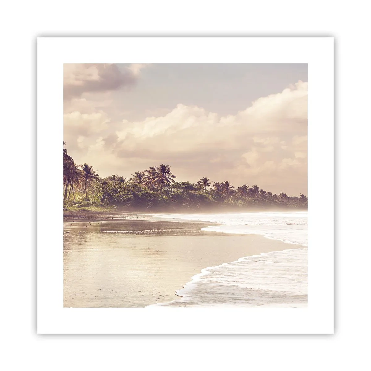 Affiche - Poster - La caresse des vagues - 40x40 cm