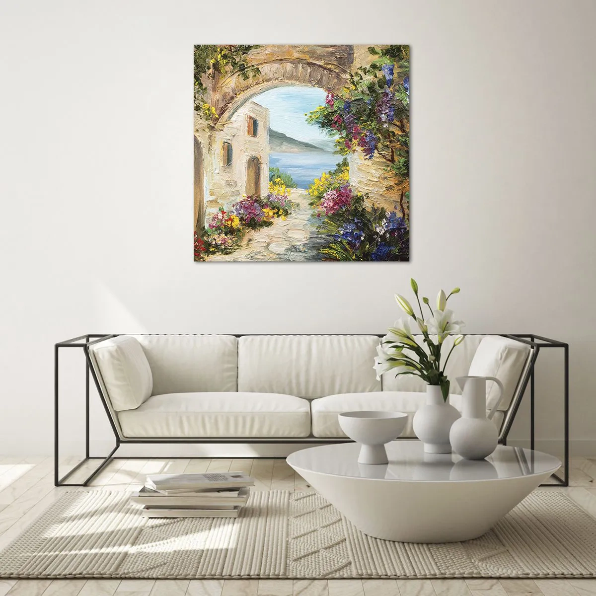 Impression sur verre - Image sur verre - Le charme d'une province côtière - 70x70 cm