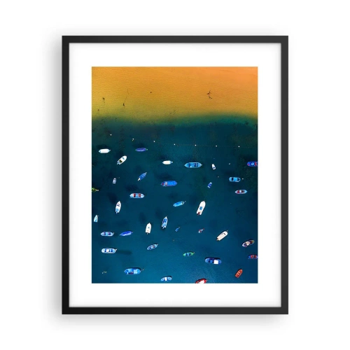 Affiche dans un cadre noir - Poster - Jeu de vacances - 40x50 cm