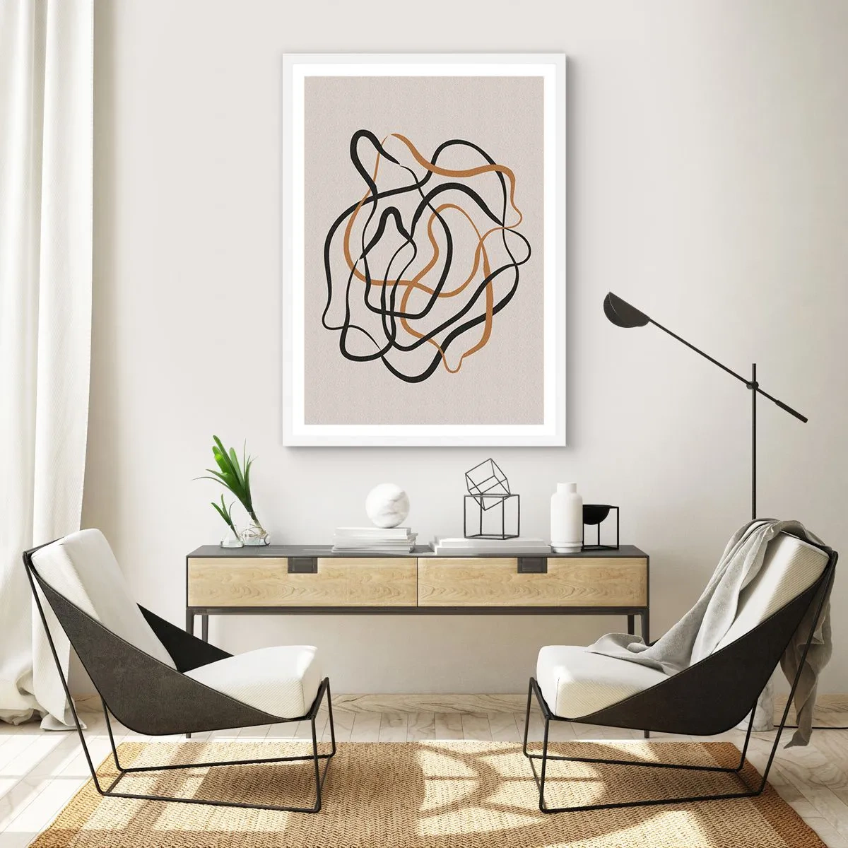 Affiche dans un cadre blanc - Poster - Tout s'est mal déroulé - 50x70 cm