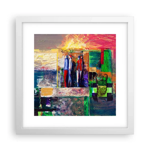 Affiche dans un cadre blanc - Poster - Relations et émotions - 30x30 cm