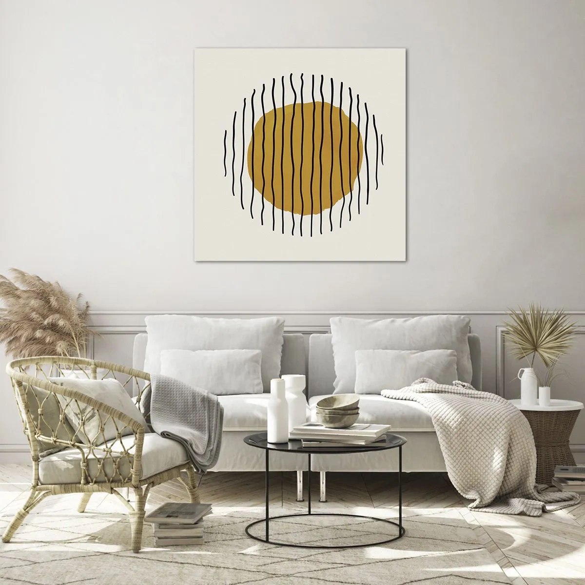 Impression sur verre - Image sur verre - Abstraction tremblante de chaleur - 70x70 cm