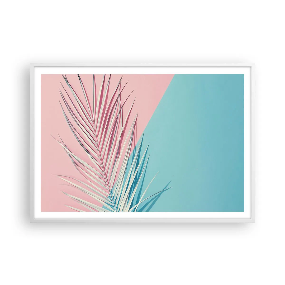 Affiche dans un cadre blanc - Poster - Impression tropicale - 100x70 cm