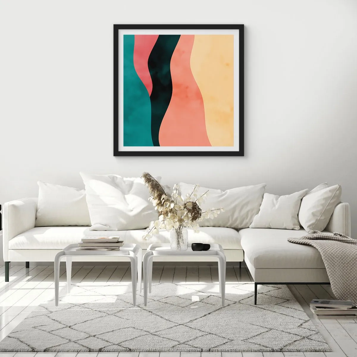 Affiche dans un cadre noir - Poster - Conformité non-conforme - 50x50 cm