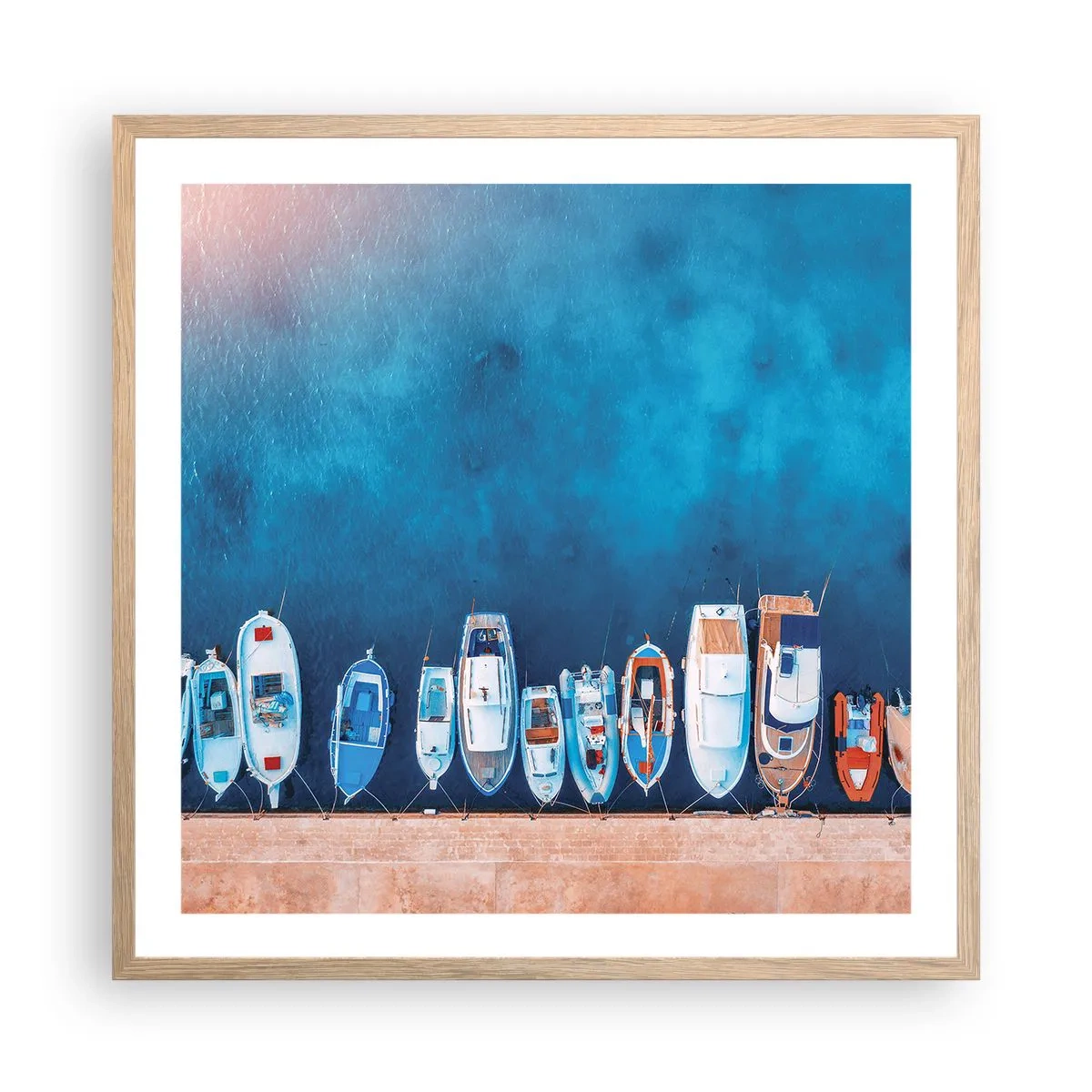 Affiche dans un chêne clair - Poster - En une seule fois - 60x60 cm