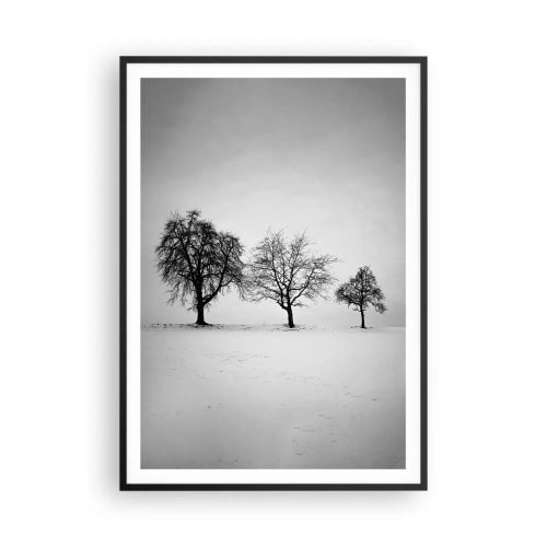 Affiche dans un cadre noir - Poster - A quoi rêvent-ils? - 70x100 cm