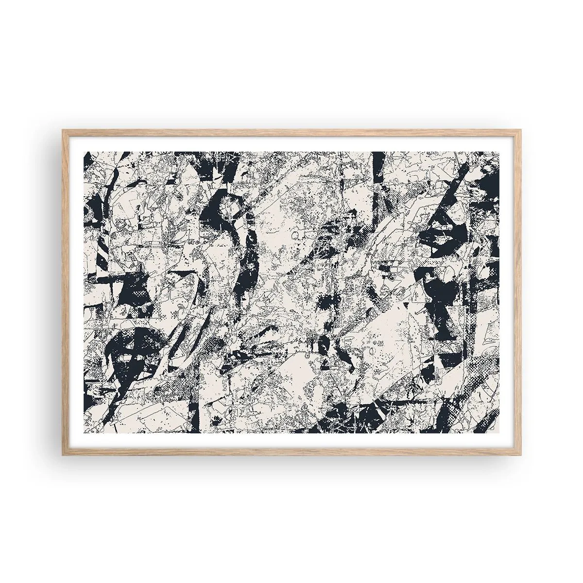 Affiche dans un chêne clair - Poster - Interpénétration des contraires - 100x70 cm