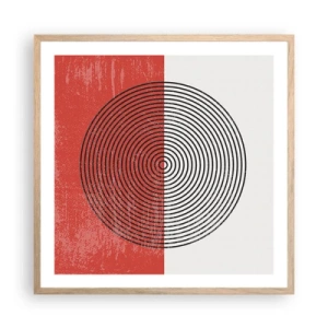 Affiche dans un chêne clair - Poster - Dans le mille - 60x60 cm