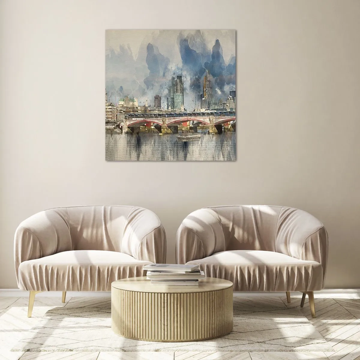 Impression sur verre - Image sur verre - Londres dans toute sa splendeur - 70x70 cm