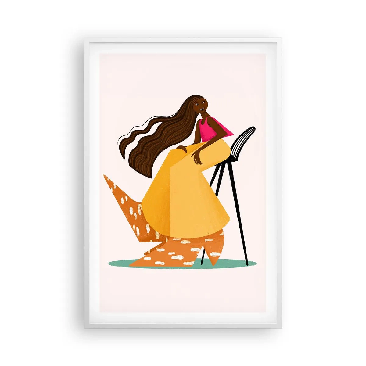 Affiche dans un cadre blanc - Poster - La mode est aussi amusante - 61x91 cm