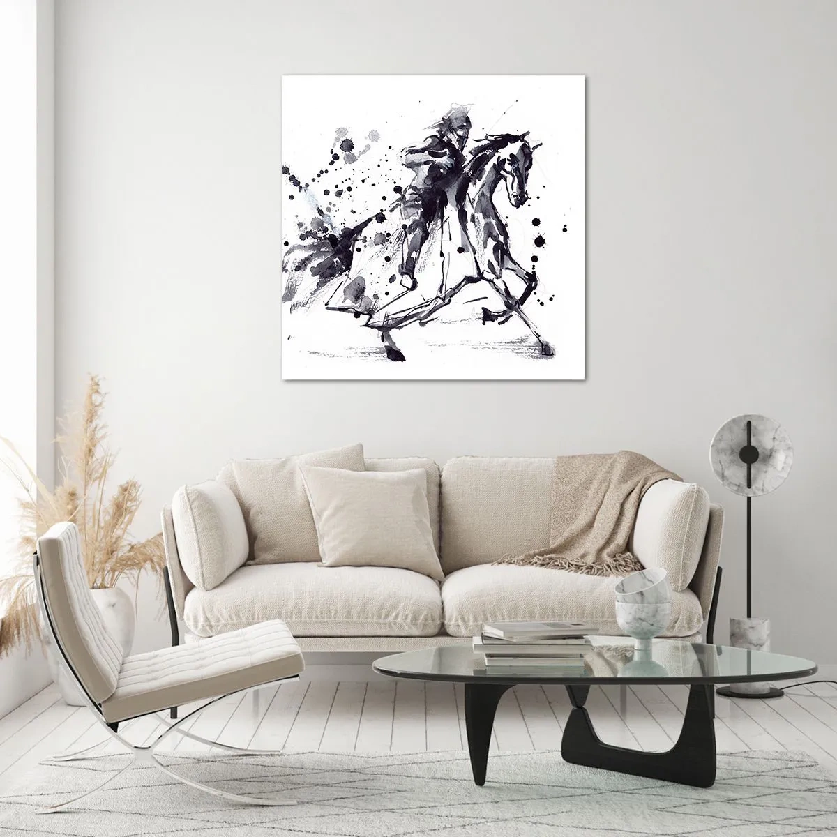 Impression sur verre - Image sur verre - Chevalier noir - 30x30 cm