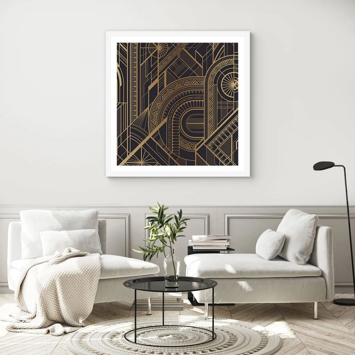 Affiche dans un cadre blanc - Poster - Concept, idée, plan - 60x60 cm