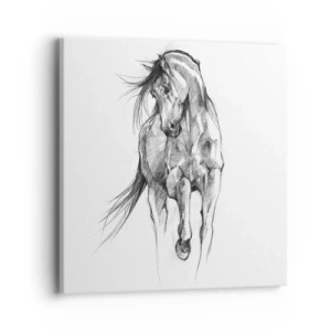 Impression sur toile - Image sur toile - D'un trot gracieux - 40x40 cm