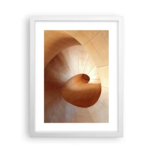 Affiche dans un cadre blanc - Poster - Serpentin architectural - 30x40 cm