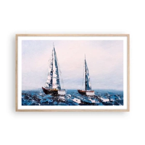 Affiche dans un chêne clair - Poster - Confrérie du vent - 91x61 cm