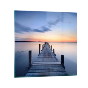 Impression sur verre - Image sur verre - Le calme d'un crépuscule serein - 40x40 cm