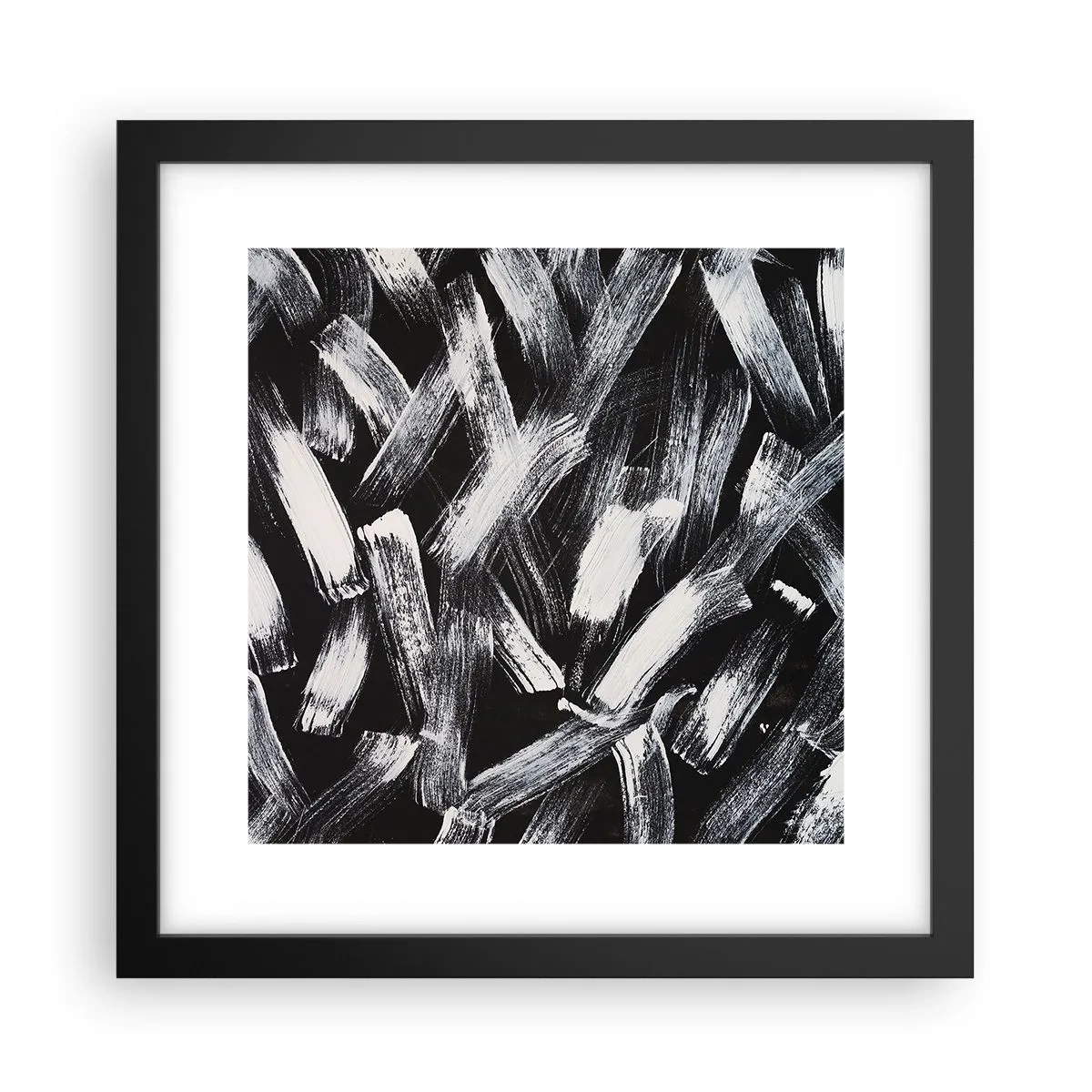 Affiche dans un cadre noir - Poster - L'abstraction dans l'esprit industriel - 30x30 cm