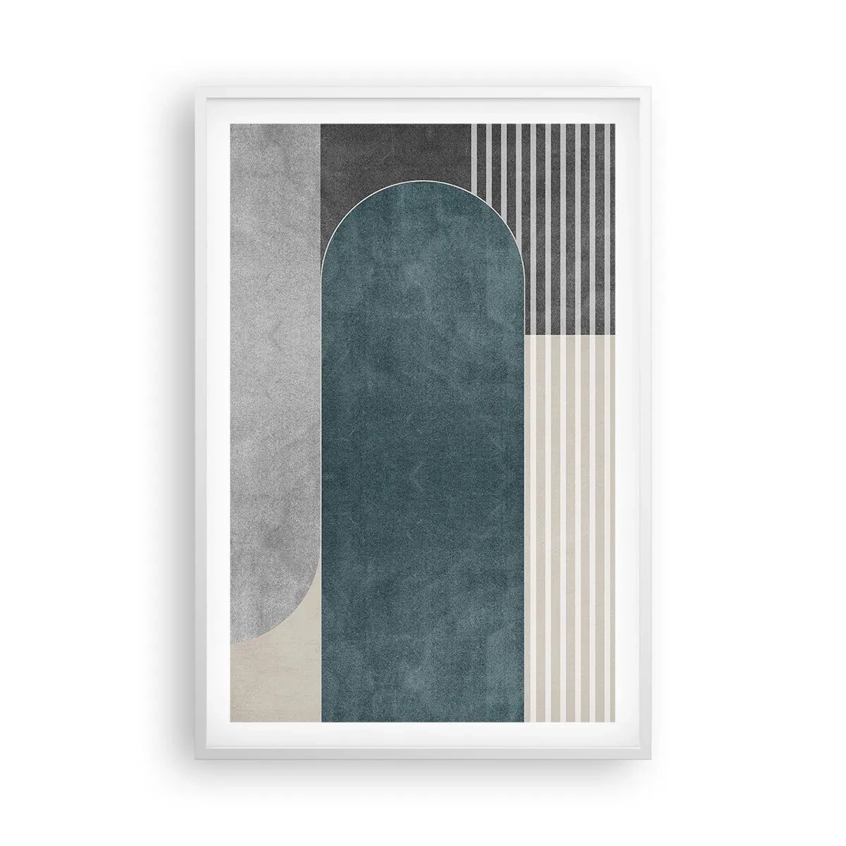 Affiche dans un cadre blanc - Poster - Composition de niveaux - 61x91 cm