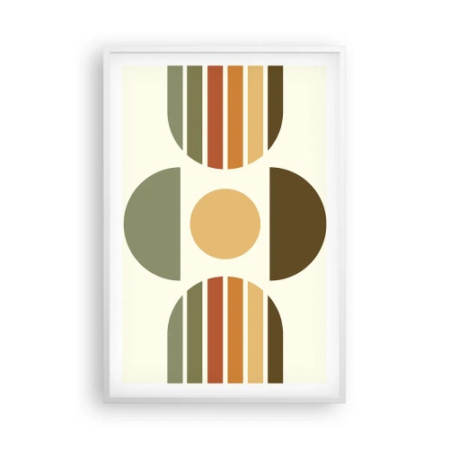 Affiche dans un cadre blanc - Poster - Dans les coulaurs de la terre - 61x91 cm