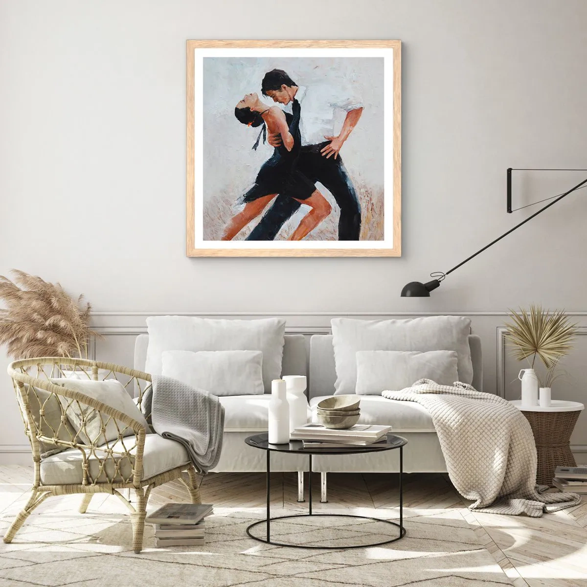 Affiche dans un chêne clair - Poster - Tango de mes rêves et pensées - 30x30 cm