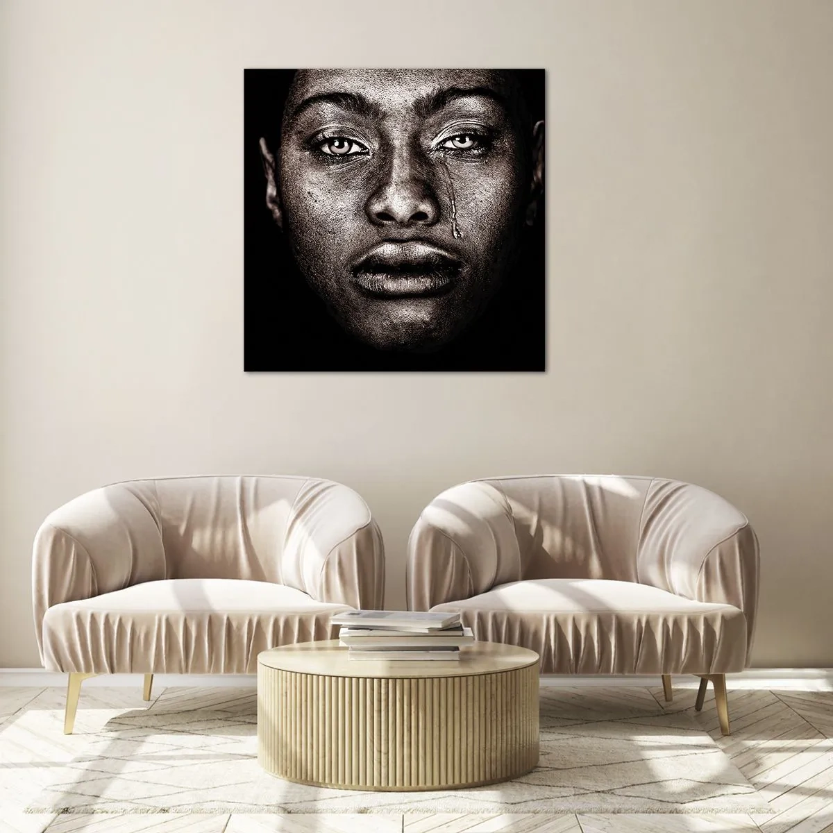 Impression sur verre - Image sur verre - Une larme - 30x30 cm