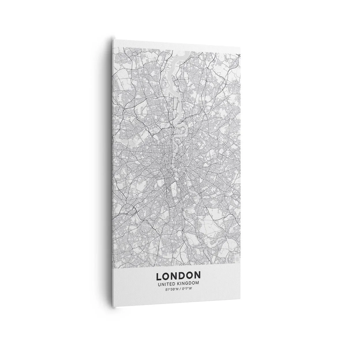 Impression sur toile - Image sur toile - Carte du labyrinthe londonien - 65x120 cm