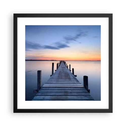 Affiche dans un cadre noir - Poster - Le calme d'un crépuscule serein - 40x40 cm